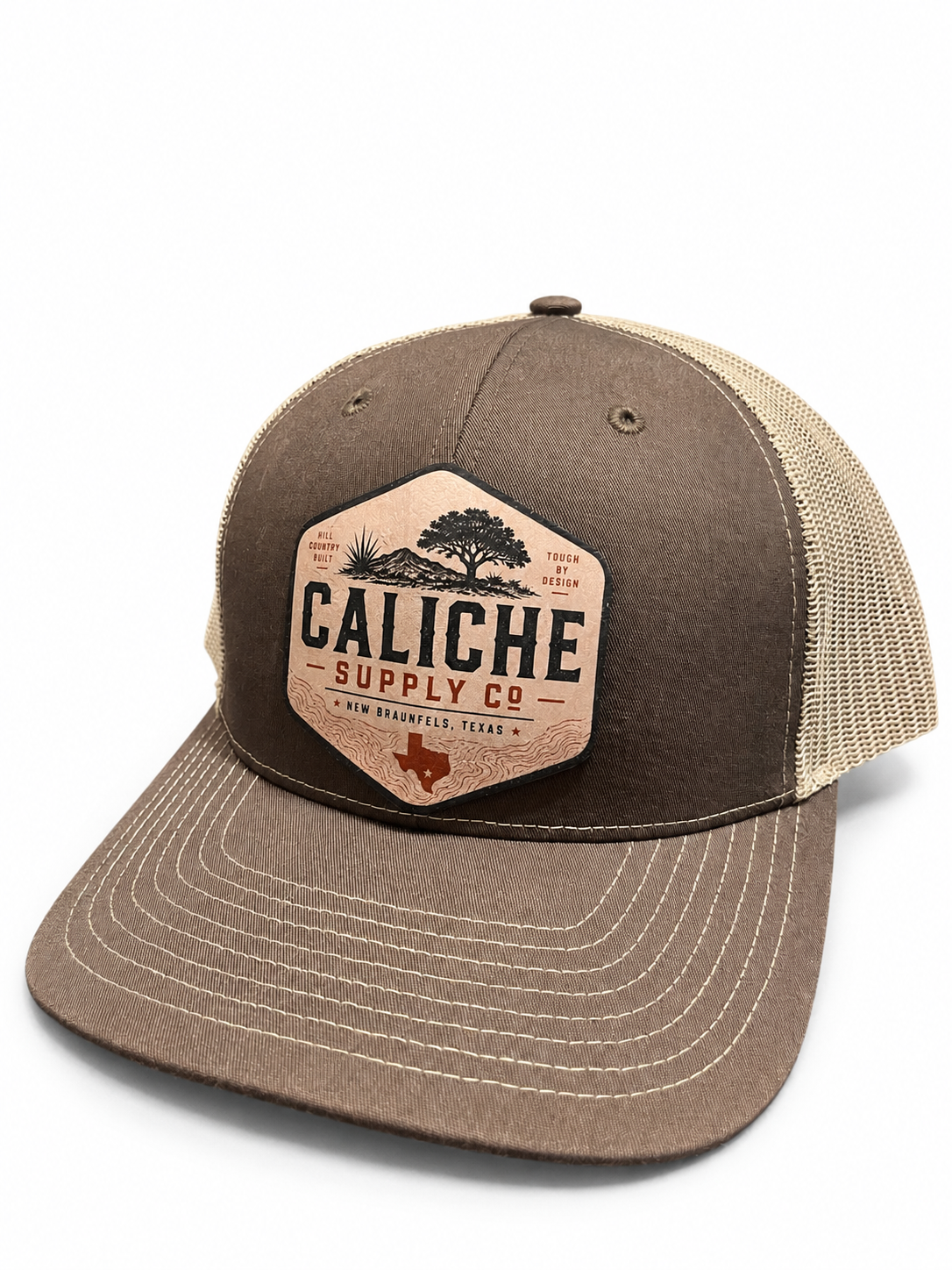 Caliche Trucker Cap — Khaki & Brown