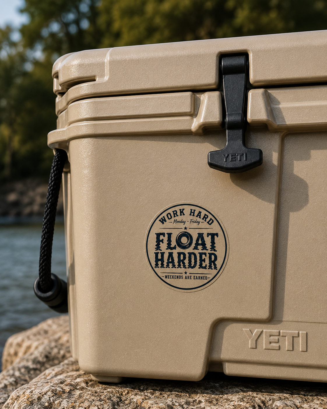 Float Harder Sticker