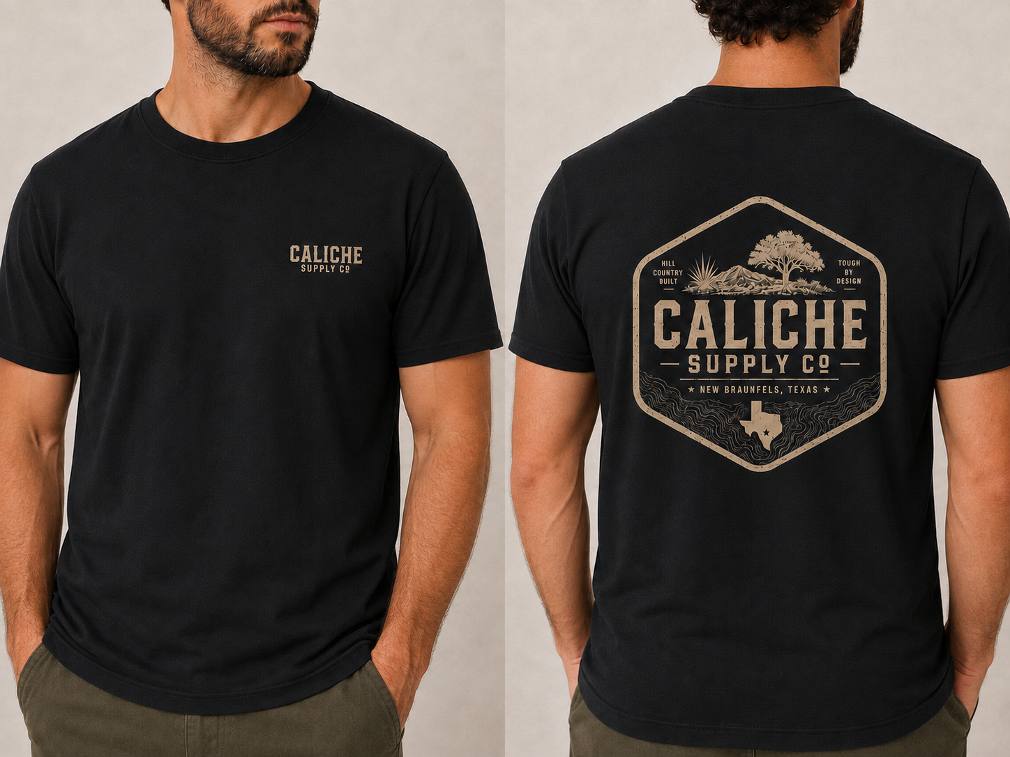 Caliche Supply Co. Short Sleeve (Black) - Patch